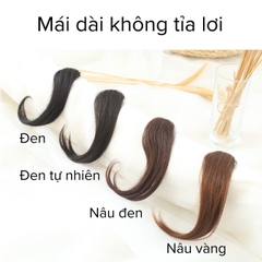 Tóc Giả Mái Dài Layer Kẹp Cao Cấp – Mái Tỉa Lơi & Mái Tự Nhiên, Tơ Mềm Như Tóc Thật, Phong Cách Hàn Quốc