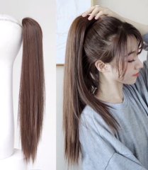 [SỈ TÓC GIẢ] Tóc Giả Ngoạm Thẳng Dài 55-60Cm Thanh Lịch – Kẹp Ngoạm Nhanh Gọn, Tóc Tơ Cao Cấp Như Thật Dễ Sử Dụng