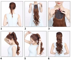 [SỈ TÓC GIẢ] Tóc Giả Cột Xoăn Tự Nhiên – Tóc Buộc Đuôi Ngựa Xoăn Dài Mịn Như Tóc Thật, Dễ Sử Dụng