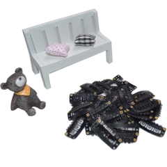 [SỈ TÓC GIẢ] Set 50 Kẹp Phím Bấm Màu Đen Để May Tóc Giả