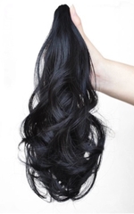 Tóc Giả Ngoạm Xoăn Lửng 40-45Cm Tự Nhiên – Kẹp Ngoạm Nhanh Gọn, Tóc Tơ Cao Cấp Như Thật Dễ Sử Dụng