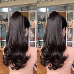 [SỈ TÓC GIẢ] Tóc Giả Ngoạm Xoăn Lửng 40-45Cm Tự Nhiên – Kẹp Ngoạm Nhanh Gọn, Tóc Tơ Cao Cấp Như Thật Dễ Sử Dụng