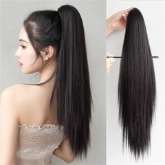 [SỈ TÓC GIẢ] Tóc Giả Ngoạm Thẳng Dài 55-60Cm Thanh Lịch – Kẹp Ngoạm Nhanh Gọn, Tóc Tơ Cao Cấp Như Thật Dễ Sử Dụng