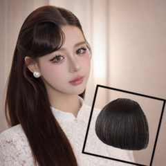 Tóc Giả Tóc Giả Mái Ngố Cao Cấp – Mái Bằng Cute, Tơ Mềm Tự Nhiên, Dễ Tạo Kiểu Như Tóc Thật