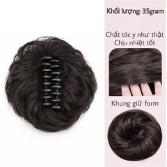Tóc Giả Búi Xoăn Dạng Ngoạm Siêu Đẹp – Búi Tóc Giả Tơ Mềm Tự Nhiên, Dễ Dùng, Gọn Nhẹ, 4 Màu Hot
