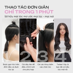 Kẹp U Tóc Giả Cao Cấp Siêu Dày 7 Kẹp – Tơ Mềm Tự Nhiên, Lưới Hoa Co Giãn, Full 6 Màu Hot Trend