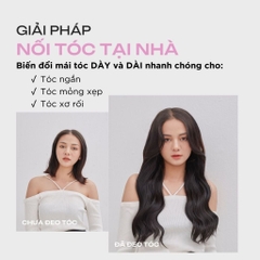 Kẹp U Tóc Giả Cao Cấp Siêu Dày 7 Kẹp – Tơ Mềm Tự Nhiên, Lưới Hoa Co Giãn, Full 6 Màu Hot Trend