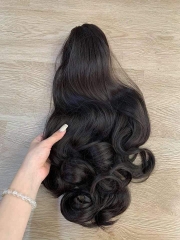 Tóc Giả Ngoạm Xoăn Dài 55-60Cm Sang Trọng – Kẹp Ngoạm Nhanh Gọn, Tóc Tơ Cao Cấp Như Thật Dễ Sử Dụng