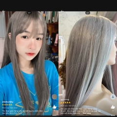 Tóc Giả Nguyên Đầu Thẳng Dài Có Da Đầu Mái Thưa Tóc Bộ Lưới Hoa Cao Cấp Mềm Mượt Tự Nhiên Cao Cấp