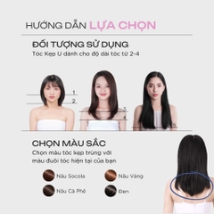 Kẹp U Tóc Giả Cao Cấp Siêu Dày 7 Kẹp – Tơ Mềm Tự Nhiên, Lưới Hoa Co Giãn, Full 6 Màu Hot Trend