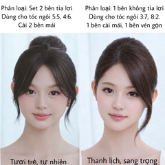 Tóc Giả Mái Dài Layer Kẹp Cao Cấp – Mái Tỉa Lơi & Mái Tự Nhiên, Tơ Mềm Như Tóc Thật, Phong Cách Hàn Quốc