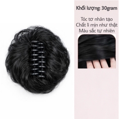 Tóc Giả Búi Xoăn Dạng Ngoạm Siêu Đẹp – Búi Tóc Giả Tơ Mềm Tự Nhiên, Dễ Dùng, Gọn Nhẹ, 4 Màu Hot