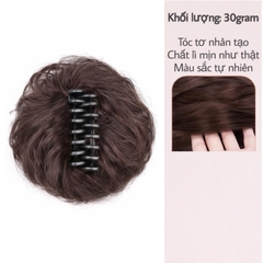 Tóc Giả Búi Xoăn Dạng Ngoạm Siêu Đẹp – Búi Tóc Giả Tơ Mềm Tự Nhiên, Dễ Dùng, Gọn Nhẹ, 4 Màu Hot