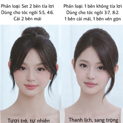 Tóc Giả Mái Dài Layer Kẹp Cao Cấp – Mái Tỉa Lơi & Mái Tự Nhiên, Tơ Mềm Như Tóc Thật, Phong Cách Hàn Quốc