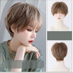 Tóc Giả Nguyên Đầu Tomboy Tém Ngắn Có Da Đầu Tóc Bộ Lưới Hoa Cao Cấp Mềm Mượt Tự Nhiên Như Tóc Thật