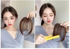 Tóc Giả Mái Thưa Có Mai Cao Cấp Kẹp Đỉnh – Mái Tự Nhiên, Tơ Mềm Như Thật, Dễ Tạo Kiểu