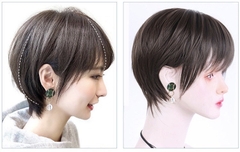 Tóc Giả Nguyên Đầu Tomboy Tém Ngắn Có Da Đầu Tóc Bộ Lưới Hoa Cao Cấp Mềm Mượt Tự Nhiên Như Tóc Thật