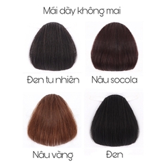 Tóc Giả Mái Dày Cao Cấp Kẹp Đỉnh Đầu – Mái Bằng Tự Nhiên, Che Trán Hiệu Quả, Tơ Mềm Như Thật