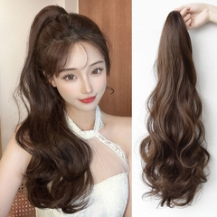 [SỈ TÓC GIẢ] Tóc Giả Ngoạm Xoăn Dài 55-60Cm Sang Trọng – Kẹp Ngoạm Nhanh Gọn, Tóc Tơ Cao Cấp Như Thật Dễ Sử Dụng