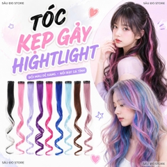 [SỈ TÓC GIẢ] Kẹp Tóc Gảy Light - Tóc Giả Kẹp Màu Highlight Cá Tính, Gắn Nhanh Không Hư Tóc