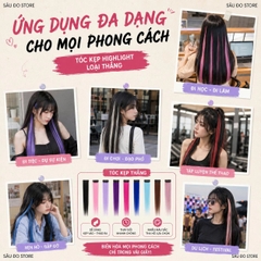 [SỈ TÓC GIẢ] Kẹp Tóc Gảy Light - Tóc Giả Kẹp Màu Highlight Cá Tính, Gắn Nhanh Không Hư Tóc