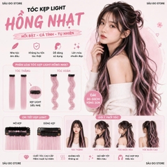 [SỈ TÓC GIẢ] Kẹp Tóc Gảy Light - Tóc Giả Kẹp Màu Highlight Cá Tính, Gắn Nhanh Không Hư Tóc
