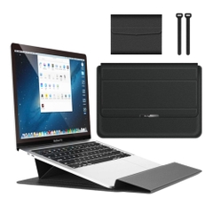 Bao da chống sốc cao cấp kết hợp giá đỡ tản nhiệt cho Laptop