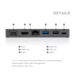 Hub chuyển đổi Lenovo Powered USB-C Travel Hub (4X90S92381)
