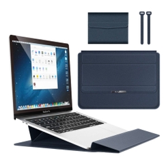 Bao da chống sốc cao cấp kết hợp giá đỡ tản nhiệt cho Laptop