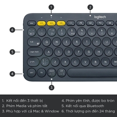 Bàn Phím Bluetooth Logitech K380s