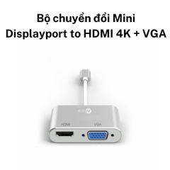 Mazer - Bộ chuyển đổi Mini Displayport to HDMI 4K + VGA