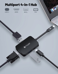 Mazer - Cổng chuyển đổi HUB 4-in-1 USB-C