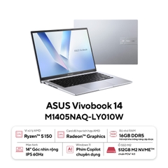 ASUS Vivobook 14 M1405NAQ Ryzen™ 5 150 16GB 512GB 14 inch WUXGA (M1405NAQ-LY010W)
