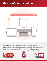 McAfee Total Protection 2024 | 1 Device | 1 Year Subscription