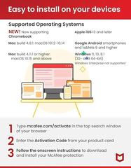 McAfee Total Protection 2024 | 1 Device | 1 Year Subscription