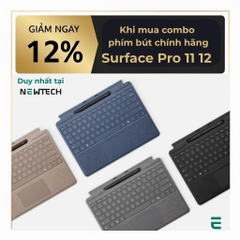 Voucher giảm 12% combo phím bút surface pro 11 12 inch