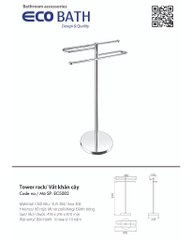 Cây vắt khăn đặt sàn Ecobath EC5002