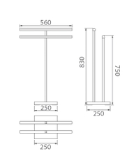 Cây vắt khăn đặt sàn Ecobath EC5001