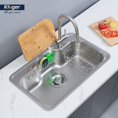 Chậu rửa chén Posco 304 Linen dập nổi Kluger KT8050FS – S80 Plus