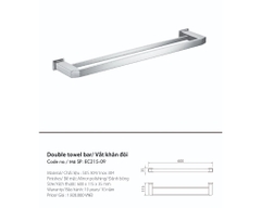 Vắt khăn đơn EcoBath EC215-08 màu inox bóng