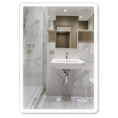 Gương led chữ nhật 50x70cm GLS M35R36 ánh sáng ngoài hoa văn