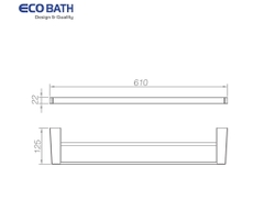 Vắt khăn đôi Ecobath EC211-09BG màu vàng chải