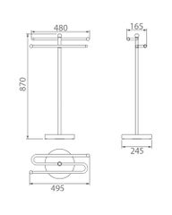Cây vắt khăn đặt sàn Ecobath EC5002