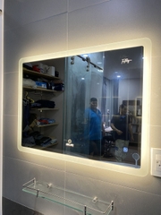 Gương led chữ nhật 80x60cm GLS M35R64 ánh sáng ngoài hoa văn