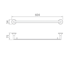 Vắt khăn đơn EcoBath EC218-08BG vàng chải