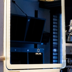 Gương led chữ nhật 50x70cm GLS M35R36 ánh sáng ngoài hoa văn