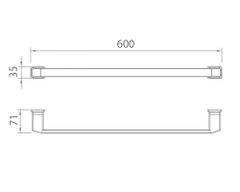 Vắt khăn đơn EcoBath EC215-08 màu inox bóng