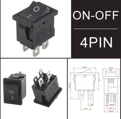 Công tắc KCD4 màu đen 16A/20A