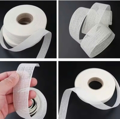 Dây viền lưới, tấm cạp hỗ trợ cuốn lai, may viền bản 3cmx44m Korea