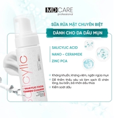 Md Care Srm Salicylic Foaming Kiểm Soát Da Dầu Mụn 150Ml-Trắng Đỏ (Cty)